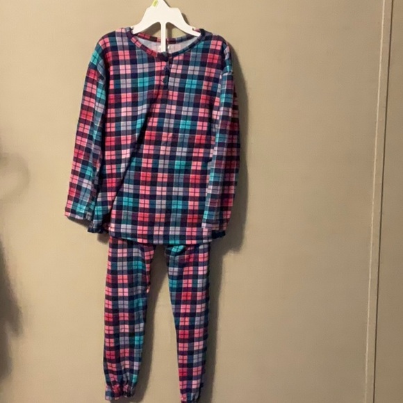 Sleep On It Kids Plaid Pajama Set - Pink and Blue - Picture 1 of 8